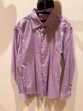 Benjamin Custom Tessuto-Fabric Dress Shirt 16.5 Lavender